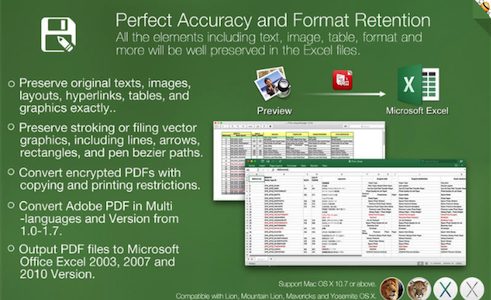 PDF to Excel for Mac截图