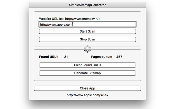 SimpleSitemapGenerator截图