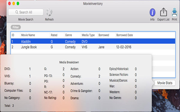 MovieInventory截图