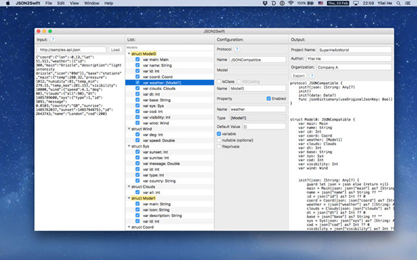JSON2Swift截图