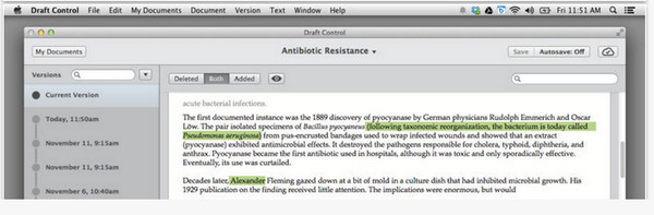 Draft Control for mac截图