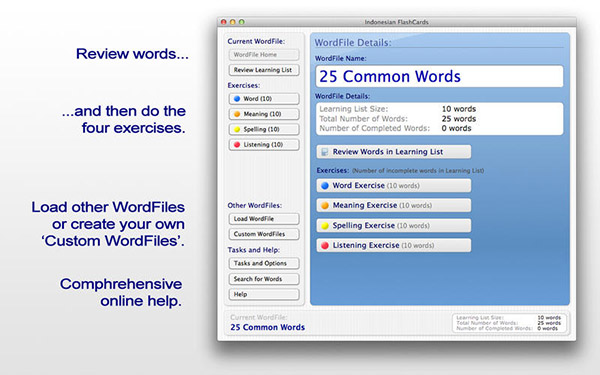 印度尼西亚语教学卡片截图
