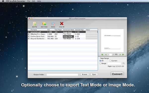 PDF to ePub Converter for mac截图