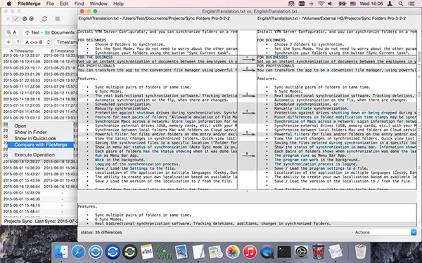 Compare & Sync Folders for Mac截图