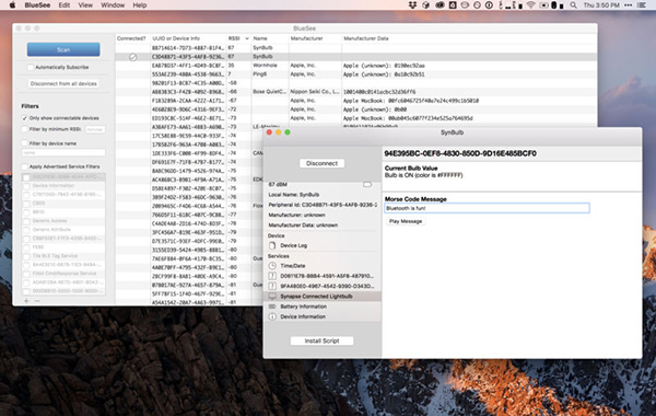 BlueSee BLE Debugger截图