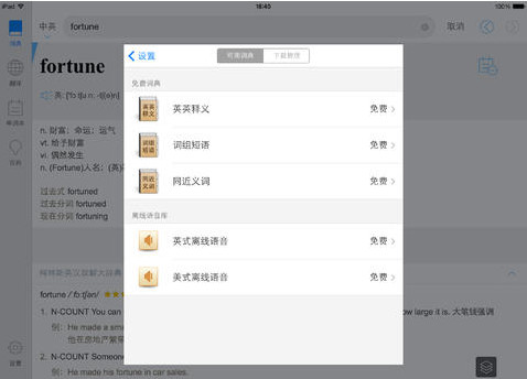 有道词典截图