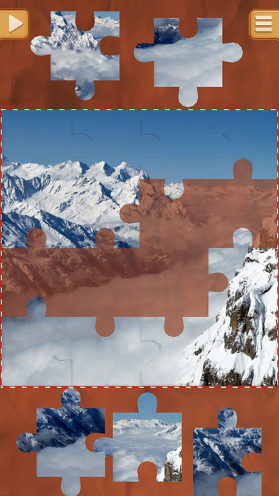 雪景观拼图游戏截图