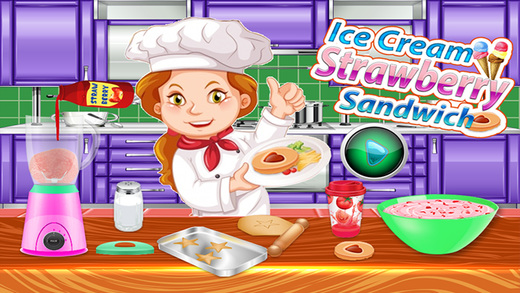 冰淇淋草莓三明治截图